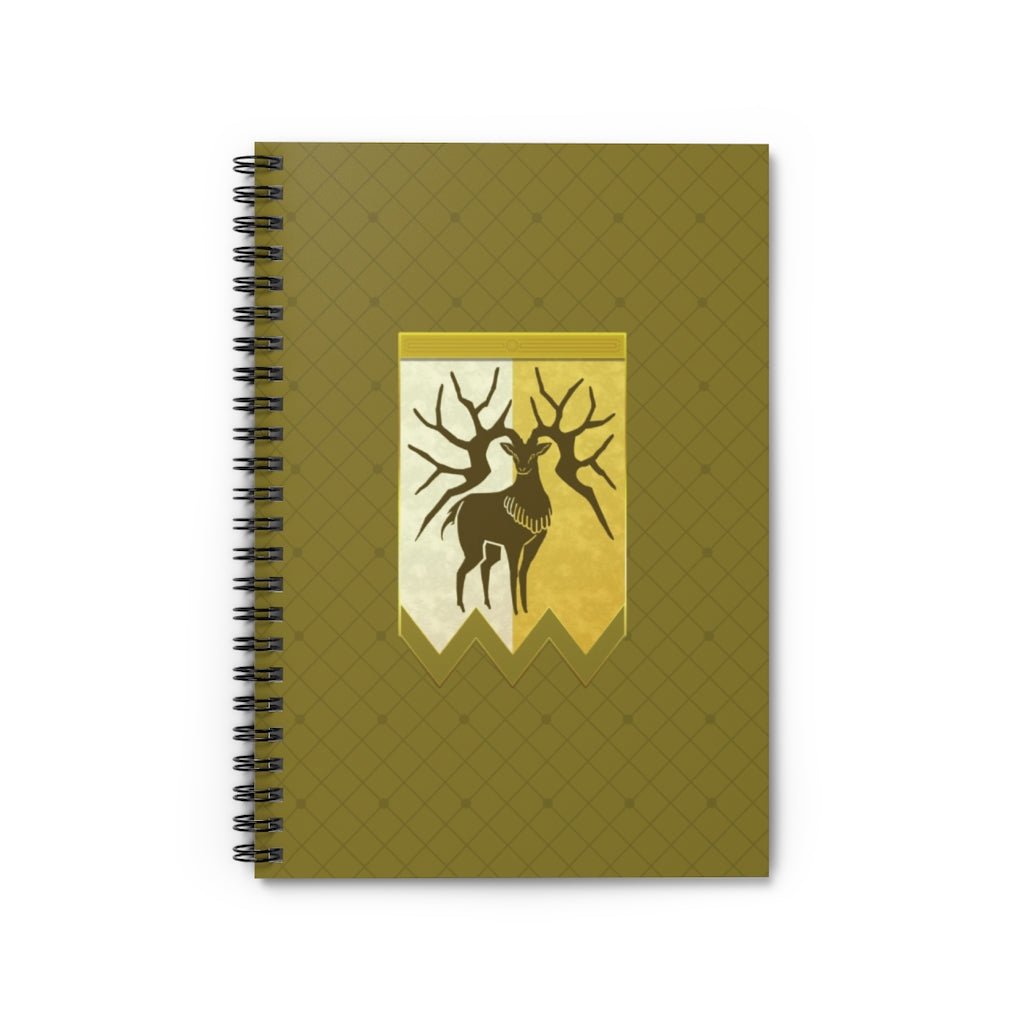 Golden Deer Spiral Notebook (Lined)