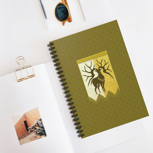 Golden Deer Spiral Notebook (Lined)